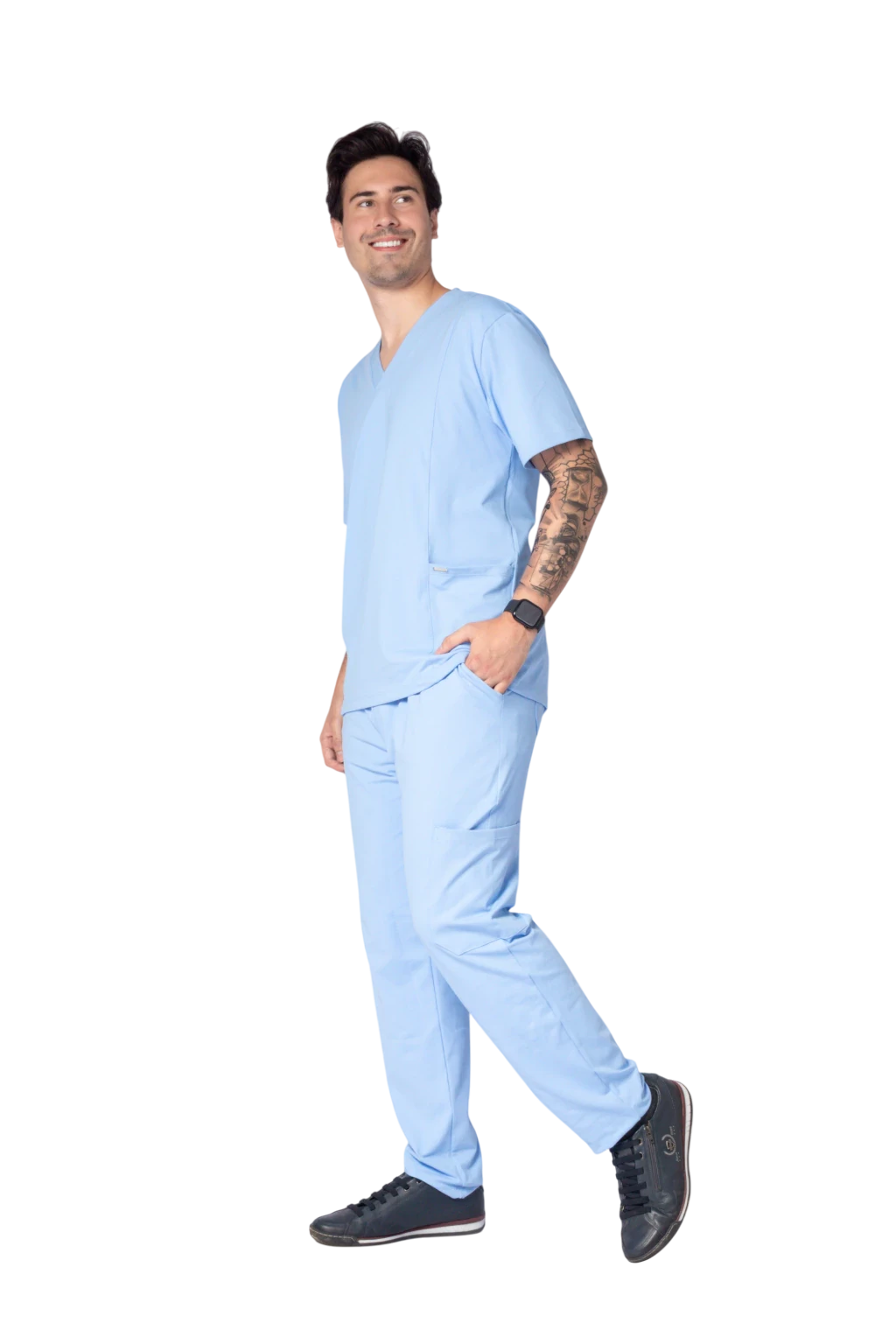 Scrub Masculino Cargo Baby Blue