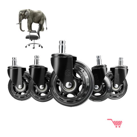 Kit 5 Rodinhas Para Cadeira De Escritório E Cadeiras Gamer - Anti Riscos - comprar online
