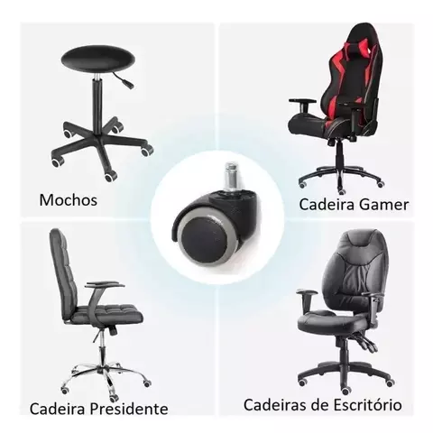 KIT 5 PEÇAS RODIZIO EM NYLON SQ55 HGA