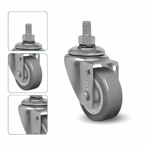 RODÍZIO GLAE 158 BP Giratório fixação rosca Cap 35 Kg