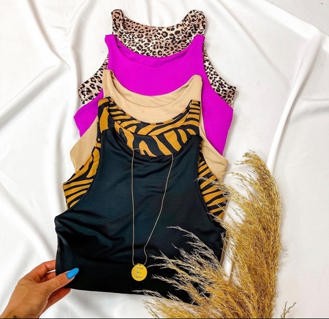 8895-CROPPED CAVADO POLIAMIDA PRETO