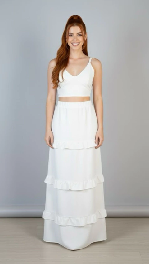 CONJ TYANE SAIA 3BABADOS BRANCA - comprar online