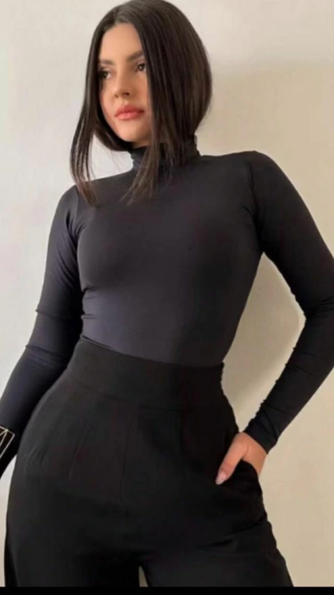 9794-BODY KLOE GOLA POLIAMIDA ML PRETO - comprar online