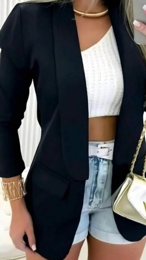 BLAZER ALFAIATARIA PALA PRETO