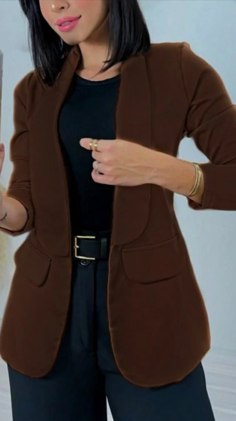 BLAZER ALFAIATARIA PALA MARROM - comprar online