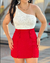 1009764 SHORT SAIA BOTÕES ALFAIATARIA VERMELHO - comprar online