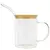 Caneca c/ canudo vidro 400ml - BAMBU - comprar online