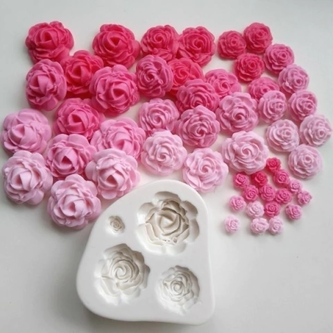 Molde de Silicone Kit Rosinhas