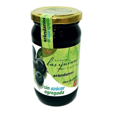 Mermelada de arándanos sin azúcar agregada