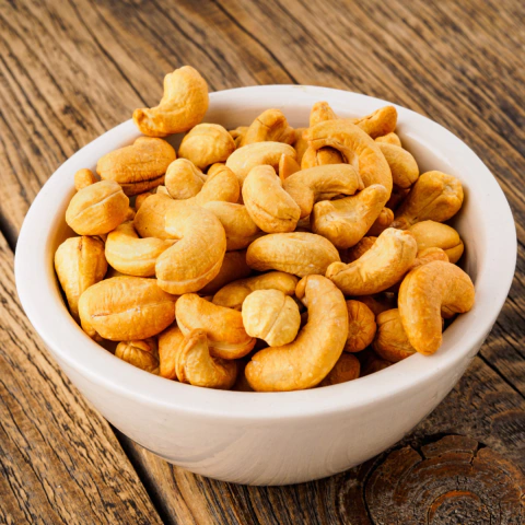Castañas de cajú tostadas con sal