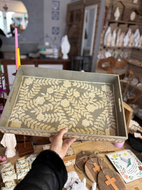 Bandeja Aleli gris grande - comprar online