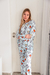 PIJAMA LARGO ADULTO MANGA LARGA FULL ESTAMPA COD A10 - comprar online