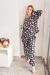 PIJAMA LARGO ADULTO MANGA LARGA FULL ESTAMPA COD A38 - tienda online