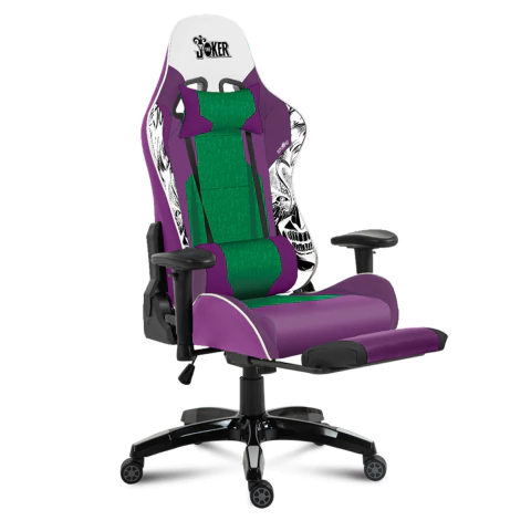 Silla Gamer Joker con Apoya Pies (Licencia Oficial Dc Comics)
