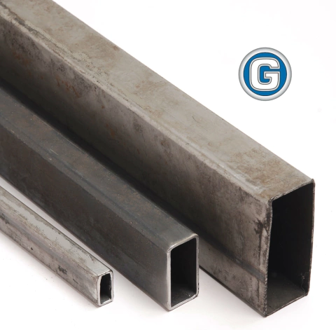 Caño Estructural Rectangular de 100 X 20 X 1,60 mm barra de 6 mt de largo Hierro 200x100