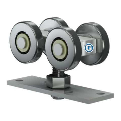 Carro Riel Portón Corredizo Art 168 Carrito 4 Ruedas Acero