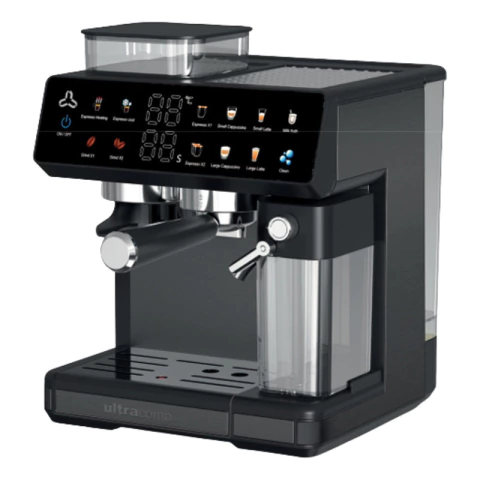 Cafetera Espresso Eléctrica Ultracomb 20bar Molinillo Cafe - Negro