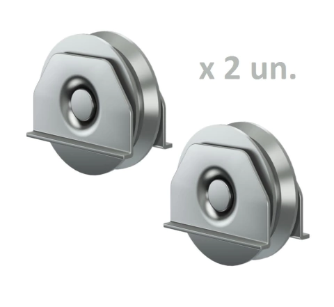 2 Ruedas Acero Portón corredizo V 80 mm con soporte