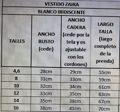 VESTIDO ZAIRA BLANCO IRIDISCENTE - comprar online