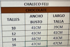 CHALECO FELI CHOCOLATE en internet