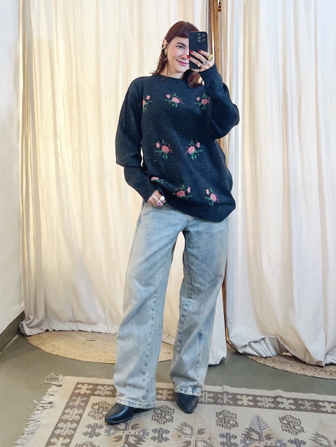 Tricô Rosas Vintage (G) - comprar online