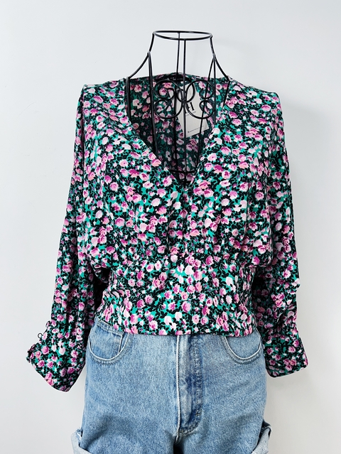 Blusa Floral Zara (M) - comprar online