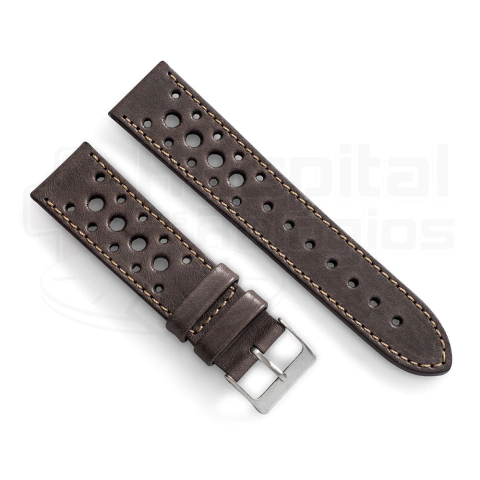 Pulseira Couro Rally Racing Marrom Engate Rápido - comprar online