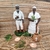 Casal de Preto Velho em pé- 22cm - Imagem Umbanda / Candomblé - Cima Artes Orixás 