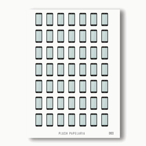 Cartela de Adesivos Celular Cód. 0103