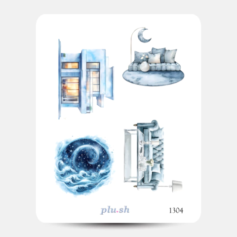 Cartela de Adesivos Signo Aquário Cód. 1304