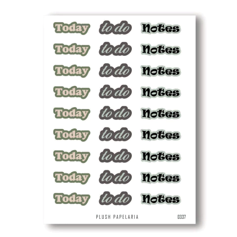 Cartela de Adesivos Today To do Notes Cód. 0337