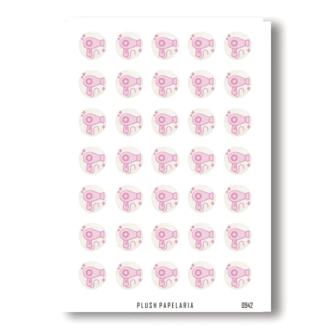 Cartela de Adesivos Secador de Cabelo Cód. 0942