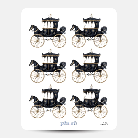 Cartela de Adesivos Carruagem Cód. 1238