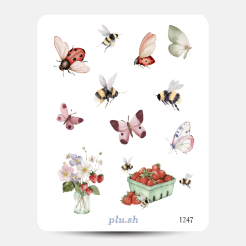 Cartela de Adesivos Garden Cód. 1247