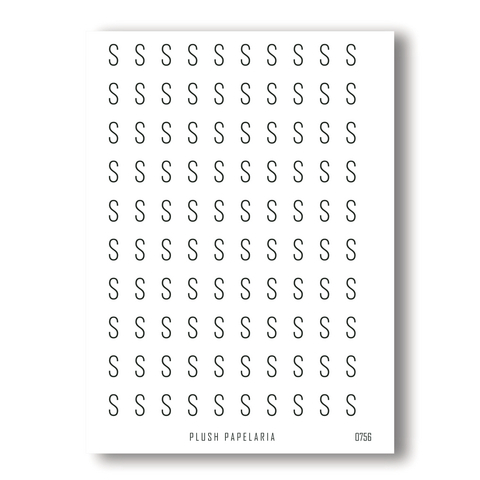 Cartela de Adesivos S Cód. 0756