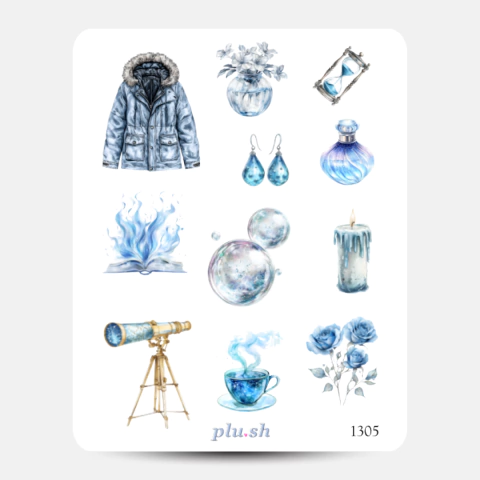 Cartela de Adesivos Signo Aquário Cód. 1305