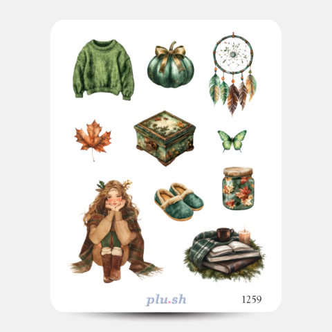 Cartela de Adesivos Místico Cód. 1259