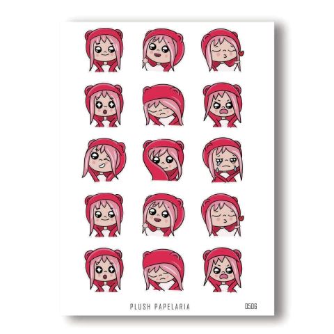 Cartela de Adesivos Emoticons Cód. 0506