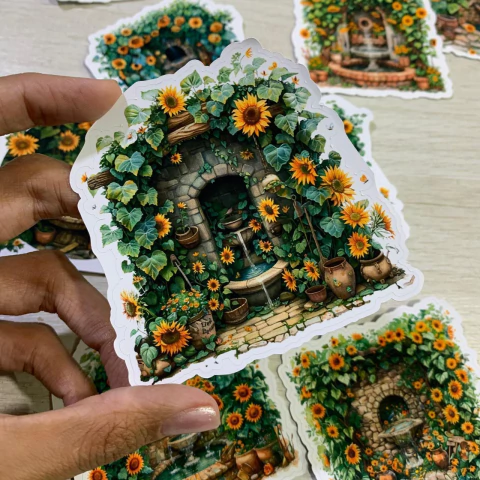 Kit Adesivos Stickers Girassol