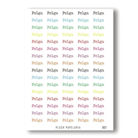 Cartela de Adesivos Folga Cód. 0821