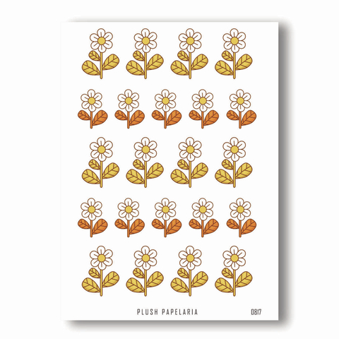 Cartela de Adesivos Flores Cód. 0817