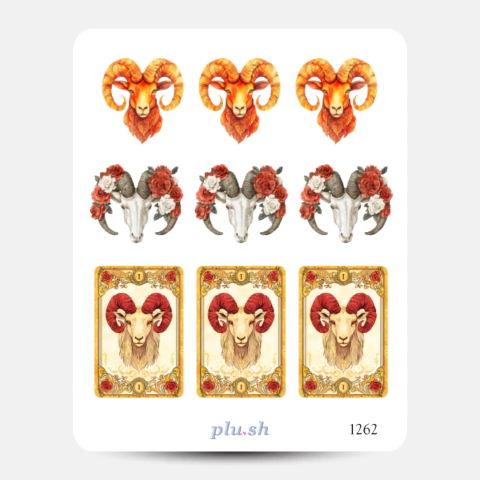 Cartela de Adesivos Signo Aries Cód. 1262