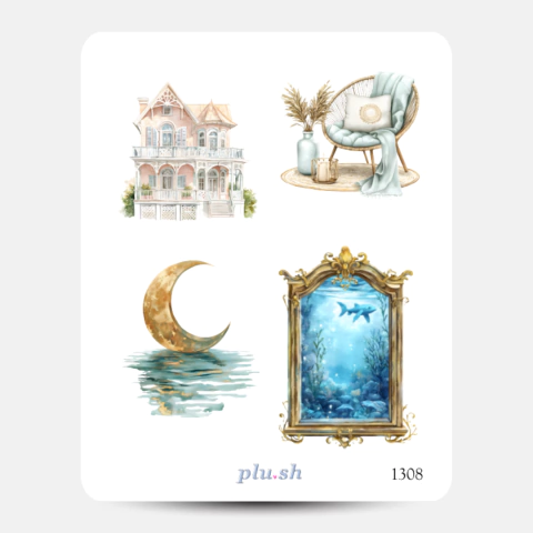 Cartela de Adesivos Signo Peixes Cód. 1308