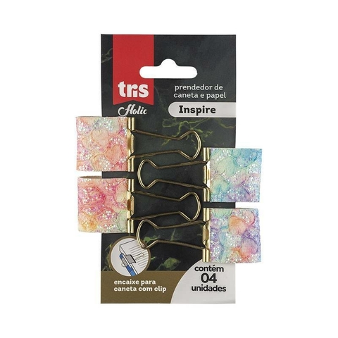 Prendedor De Papel E Caneta Inspire Holic Mineral 25mm.