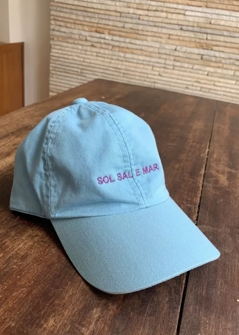 Boné SOL SAL E MAR azul bebê