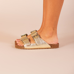 Birken Helena em couro Ouro - comprar online