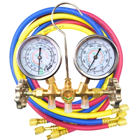 Manifold com Glicerina R410A R134A R22 + 3 Mangueiras 90cm - CT 536 - comprar online