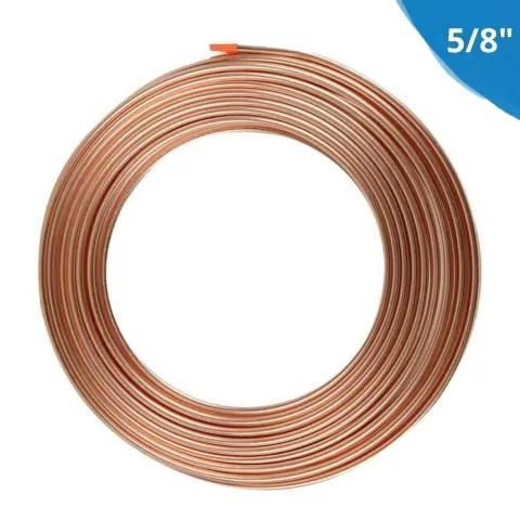 Tubo de Cobre Panqueca 5/8" (15,87mm) X 1/32" (0,79mm) - Rolo com 15 metros