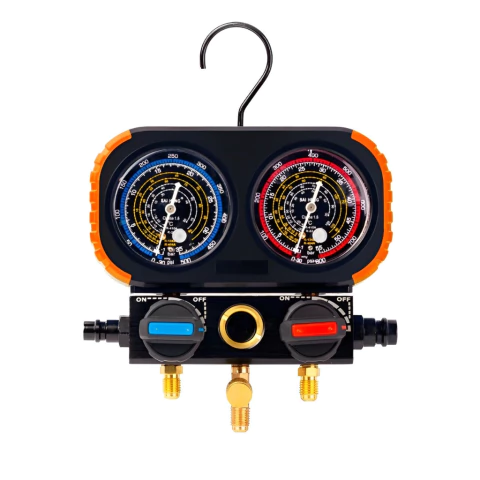 Manifold 2 Vias Premium R134A/R22/R32/R410A sem mangueiras 80150.182 - Suryha - comprar online