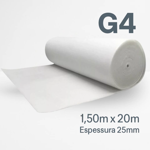 Rolo Filtro Manta G4 1,50m x 20m x 25mm Alta Eficiência para Ar Condicionado, Indústrias e Hospitais - comprar online